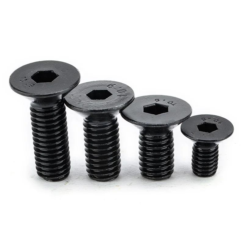 M8 M10 M12 M16 M20 Black Grade 10.9 Steel Hex Hexagon Socket Head Flat Countersunk Allen Machine Screw Bolt