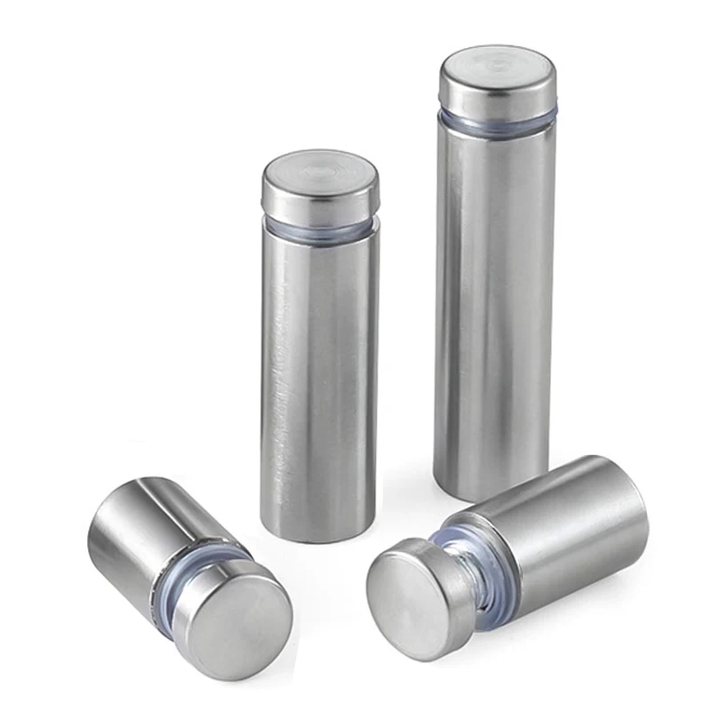 4/6개 유리 고정 장치 12mm 스테인리스 스틸 아크릴 광고 스탠드오프 핀 못 빌보드 고정 나사 하드웨어