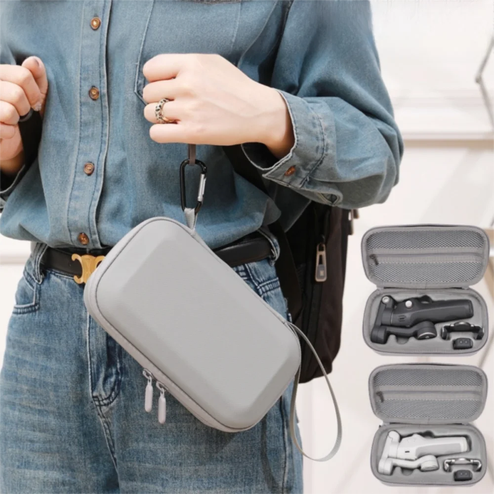 

Portable EVA Carring Case Handheld Hard Protective Case Waterproof Anti-drop PU Handbag for OSMO MOBILE 7/7P