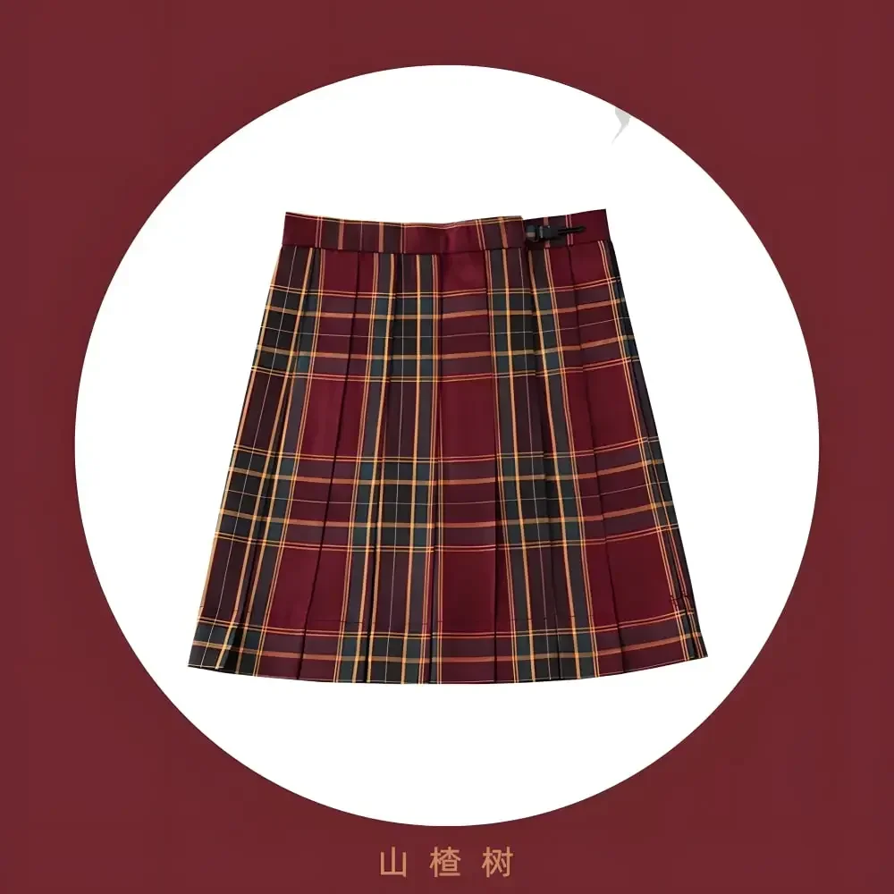 Casual JK ถักผ้าฝ้าย V คอเสื้อกั๊กคริสต์มาสกระโปรงลายสก๊อตญี่ปุ่นชุดนักเรียนอะนิเมะคอสเพลย์เครื่องแต่งกายผู้หญิงใหม่ปี