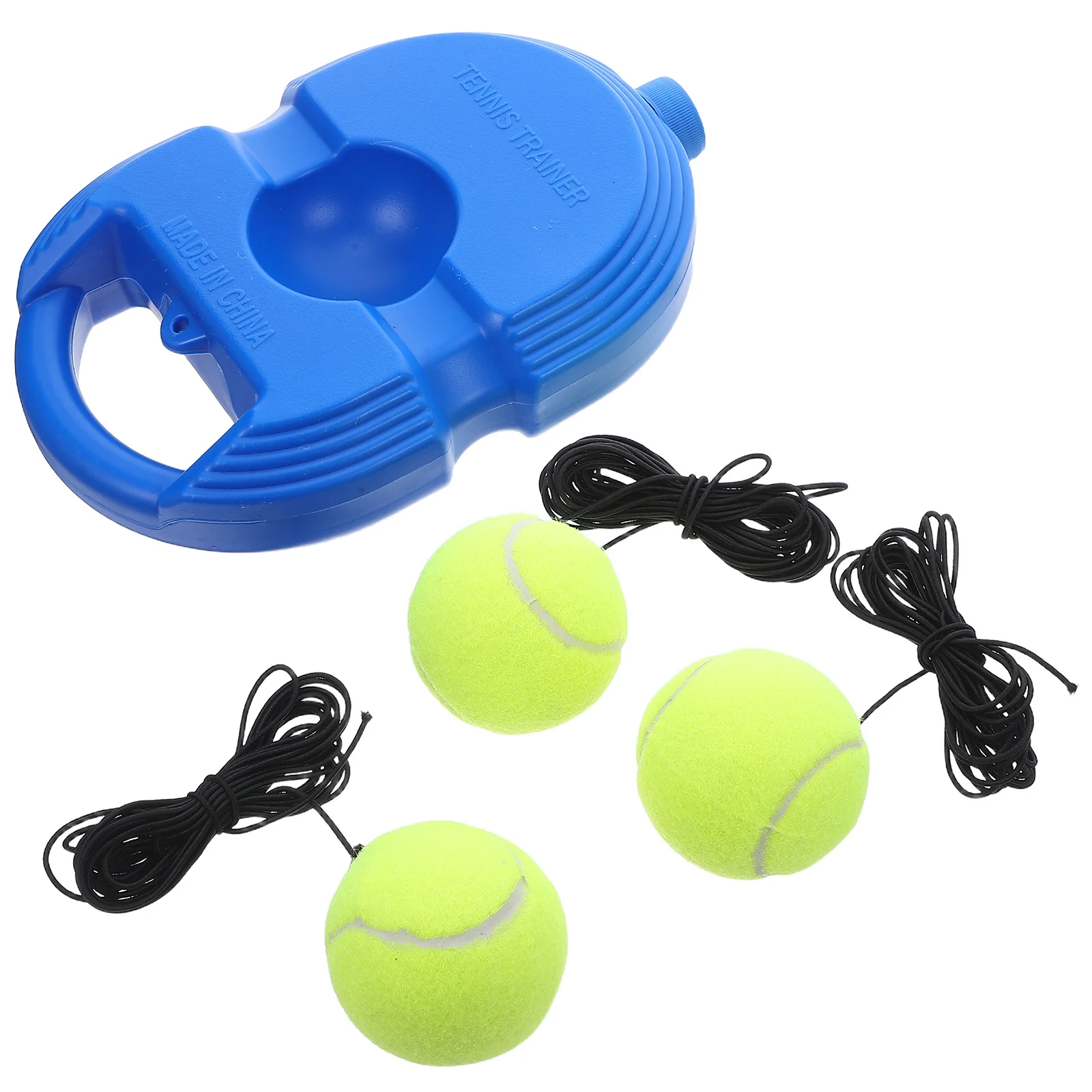 1 مجموعة مدرب التنس انتعاش المحمولة مجموعة كرات عالية ترتد عدم الانزلاق قاعدة سلسلة مرنة لممارسة التنس التدريب المبتدئين #1