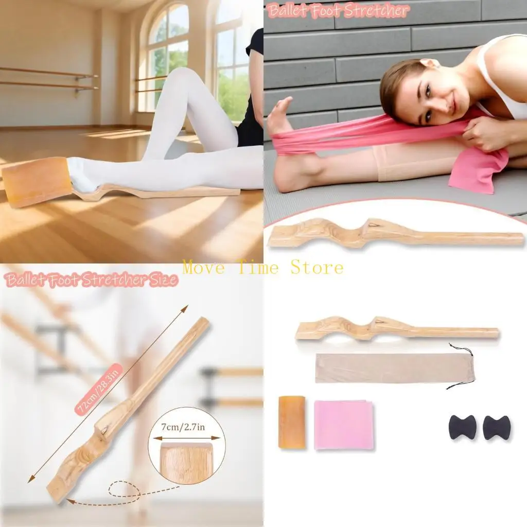 

92ME Профессиональные деревянные балетные носилки для ног, компактный легкий вес, оборудование для растяжки для танцев, арки,