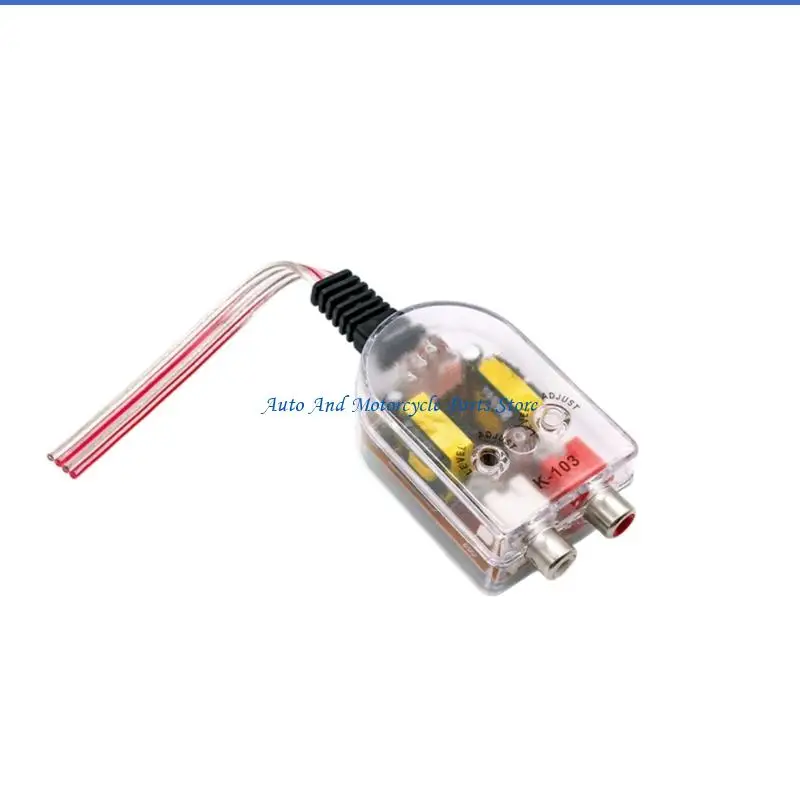 P9FD Plugs Play Bass Enhancer ABS & Metal for Stock Head Unit Amplified Sound Systems
