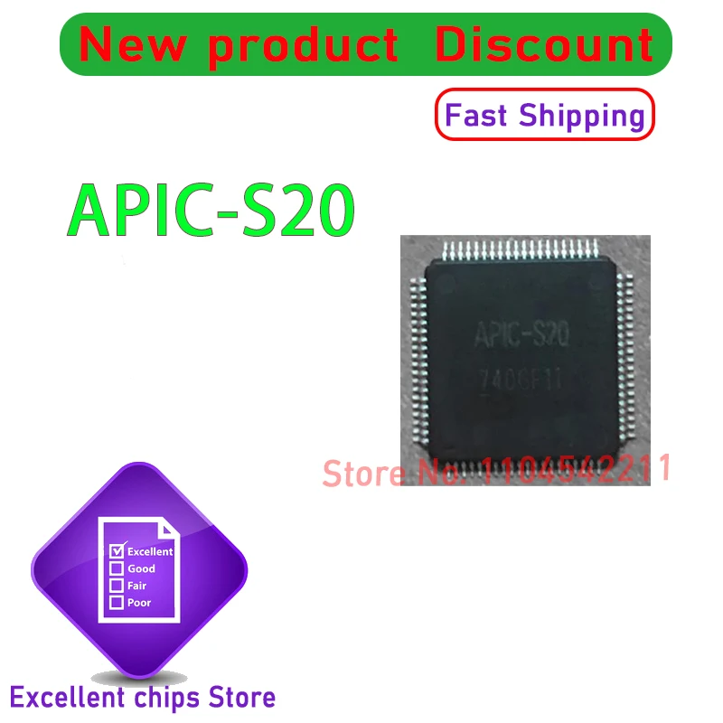 

(2-5piece) 100% New APIC-S20 APIC-520 QFP80 Chipset