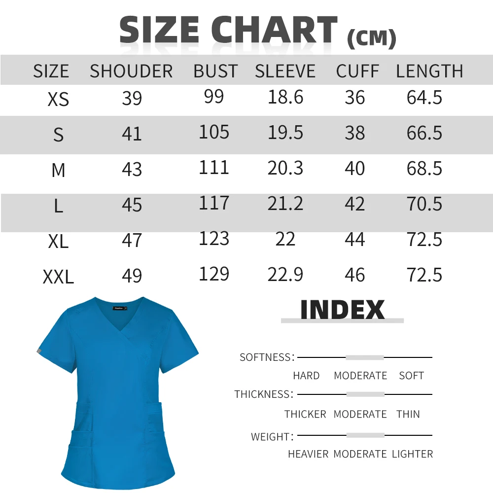 8 Colors Oversize Spa Workwear Medial Nursing Uniforms Women Scrubs Tops Lab Shirts Beauty Salon Working Clothes Clinical Blosue