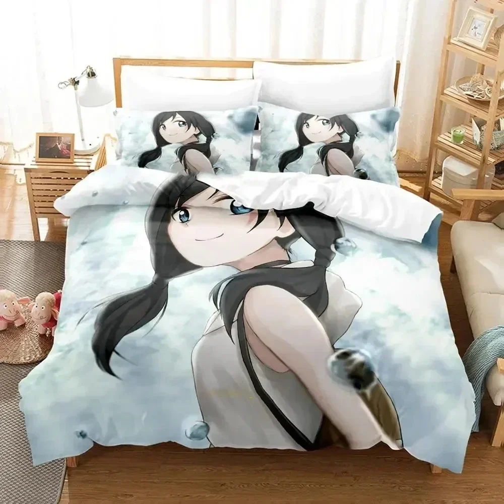 

3D Anime Cute Weathering with You Bedding Set Duvet Cover Quilt Cover Pillowcase Comforter king Queen Size For Boys Adult