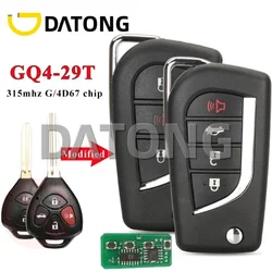 CHANKey GQ4-29T 315Mhz Zmodyfikowany pilot zdalnego sterowania do Toyoty Avalon Corolla Matrix 2010 11 2012 2013 Transponder 4D67/G