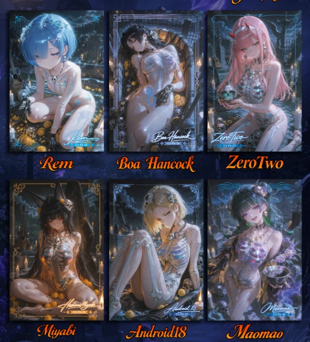 Ceiling Halloween Special Edition 1 Full Case 100 Packs A5 Acrylic 210*140mm Waifu Anime Trading Cards for Hobby Collectors