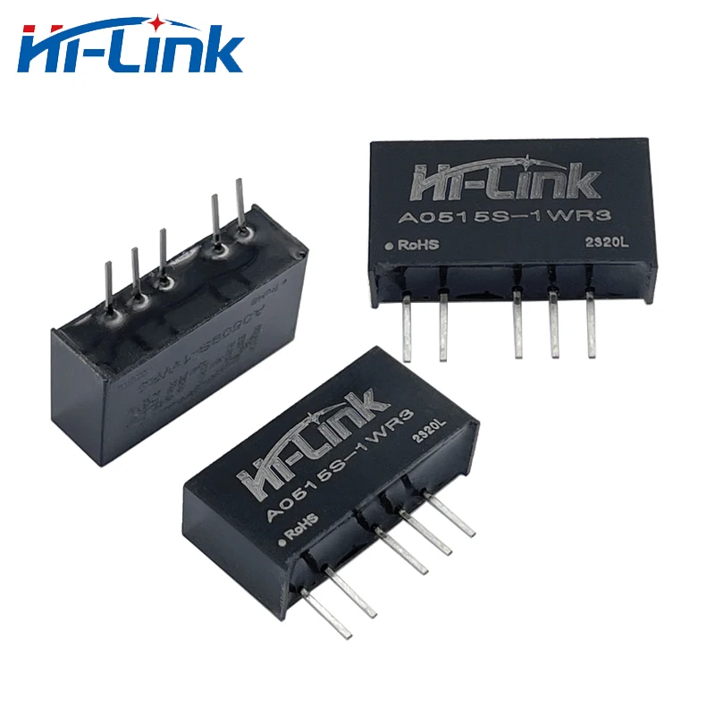 

Hi-Link от производителя A0515S-1WR3 1 Вт, 15 в, 34 мА, постоянный ток, изолированный источник питания, интеллектуальный модуль для умного дома