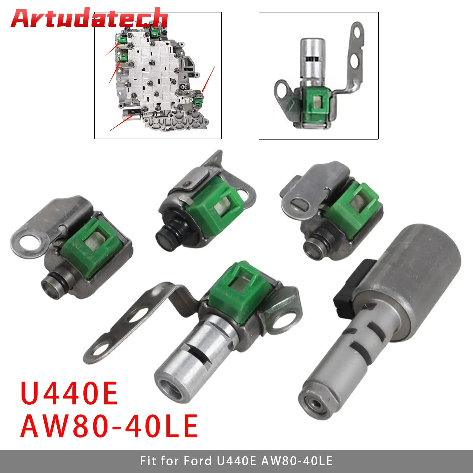 

Artudatech 5PCS U440E AW80-40LE Transmission Solenoid Shift Kit For Toyota