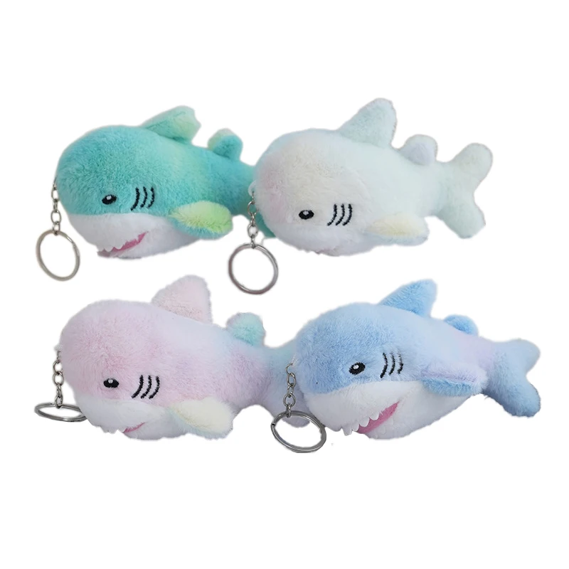 Soft Plush Cartoon Shark Keyring Creative Backpack Pendant Decoration Toys Doll Keychain Girls Birthday Gifts image 4