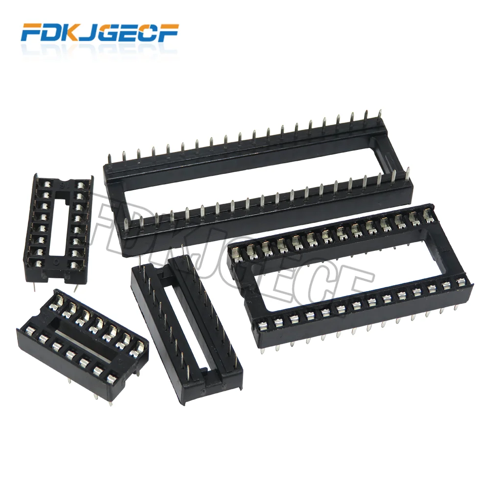 10PCS IC socket square hole Narrow Wide DIP6 DIP8 DIP14 DIP16 DIP18 DIP20 DIP24 DIP28  6PIN 8PIN 14PIN 16PIN 18PIN 20PIN 24PIN