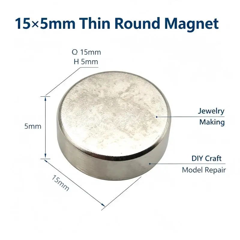 15x5mm N35 Round Disc Neodymium Magnet Mini Permanent NdFeB Small Magnet For Fridge Office DIY Craft Hobby Projects 15*5mm
