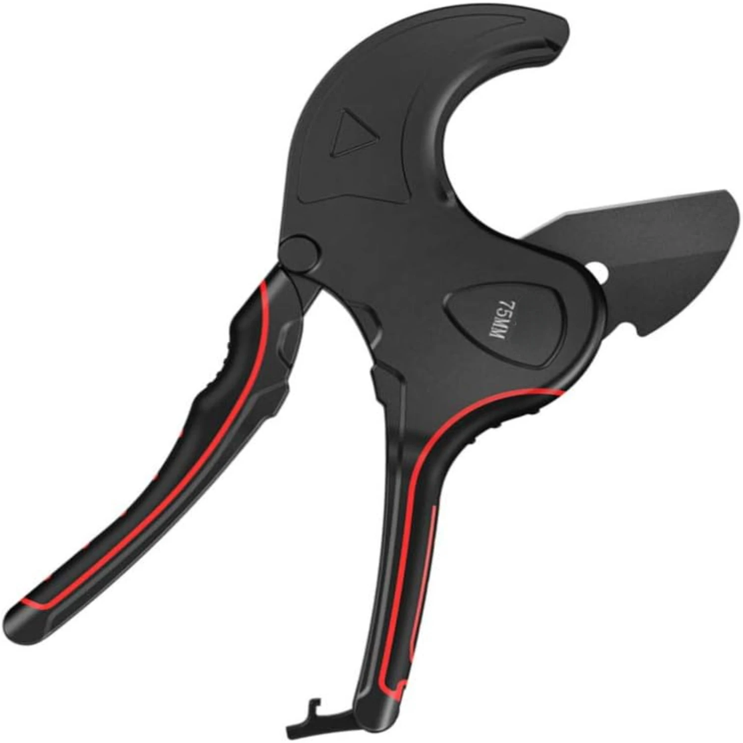 Highly Efficient Heavy Duty Professional Grade Black Stainless Steel Pipe Cutter - Reliable Ratchet PVC Hand Tool for Plumbers -