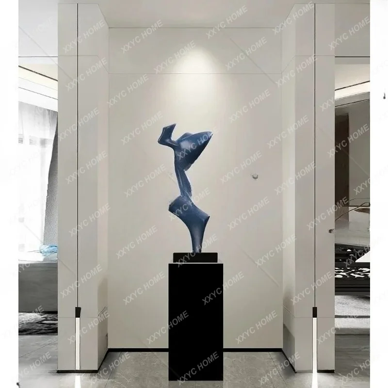 LTransparent decorative ornaments in the sales office Sculpture next to the cabinet in   living room at the entrance decoration