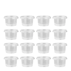 50PCS 140ml Disposable Transparent Dessert Box Plastic Container Clear Portion Cups Bowls With Lids For Mousses Sauce Yogurt