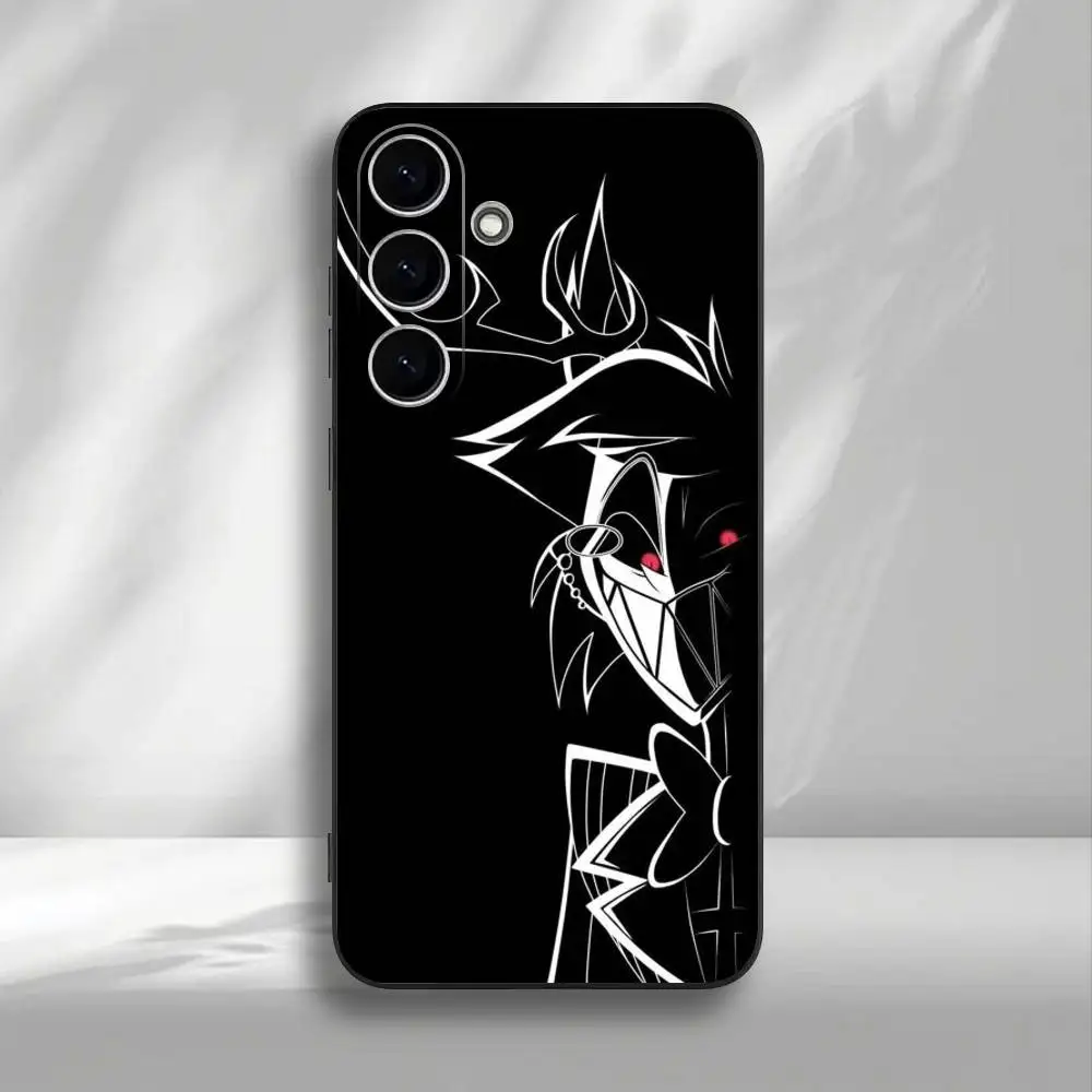 حافظة هاتف H-HazbinS H-Hotels AlastorS لهاتف سامسونج جالاكسي A73، A72، A71، A70، A53، A52، A51، غطاء أسود ناعم آخر #5