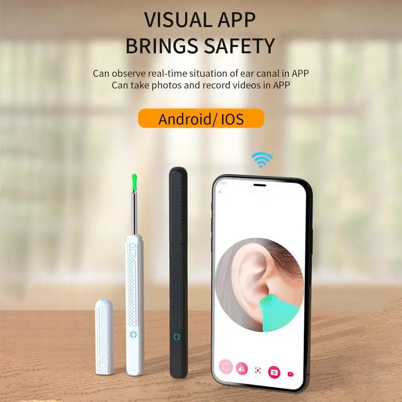

Wireless earwax remover Intelligent Ear Cleaner HD Visual Otoscope Ear Remover Precision Buildup Cleaning Tool Travel Accessory