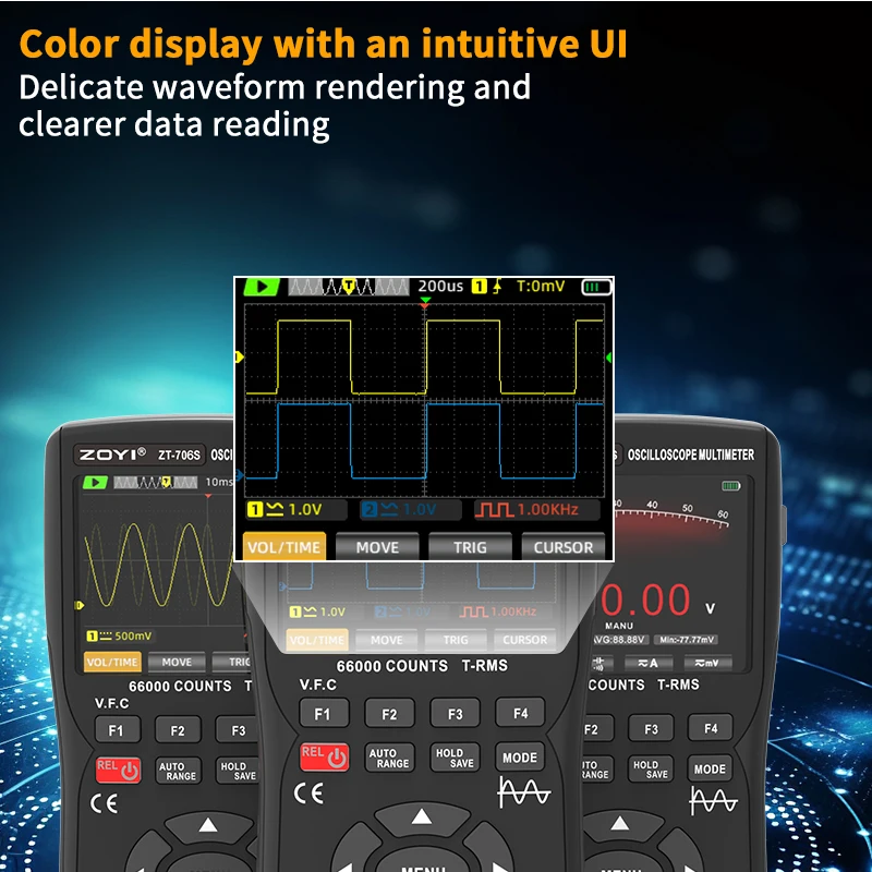 ZOYI ZT-706S 66000 Counts 50MHz Oscilloscope Multimeter 10MHz