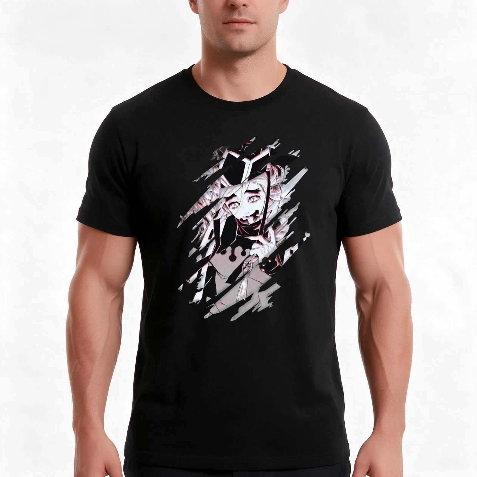 Upper Moon 2 T-Shirt, Summer Casual Cotton Tee, Oversized Streetwear Tops, Vintage Graphic Print, Loose Fit Short Sleeve