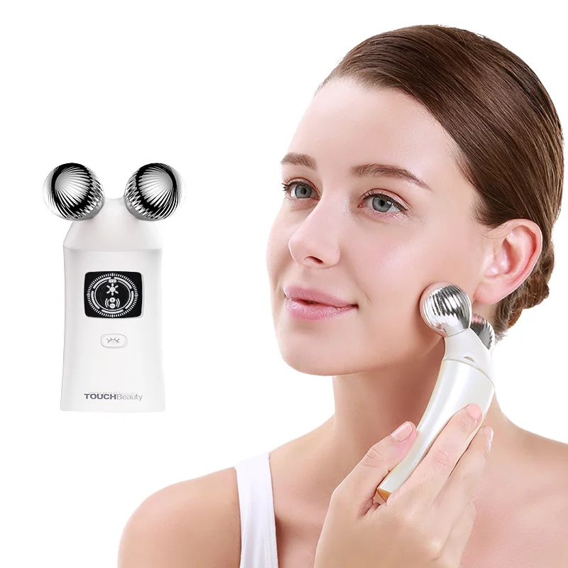 เครื่องนวดหน้า TOUCHBeauty Professional 3-in-1 ไมโครเคอร์เรนท์ พร้อมไฟ LED บำบัดผิว ใช้พลังงานจาก USB แบบพกพา สำหรับลดรอยคล้ำใต้ตา