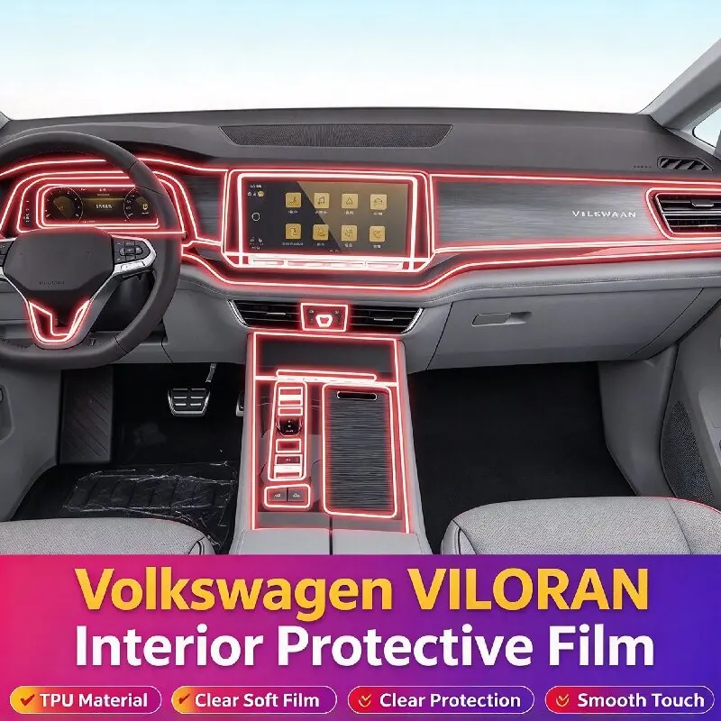 For 2020-2026 Volkswagen Magotan interior TPU film modification special body center console screen transparent TPU paint surface