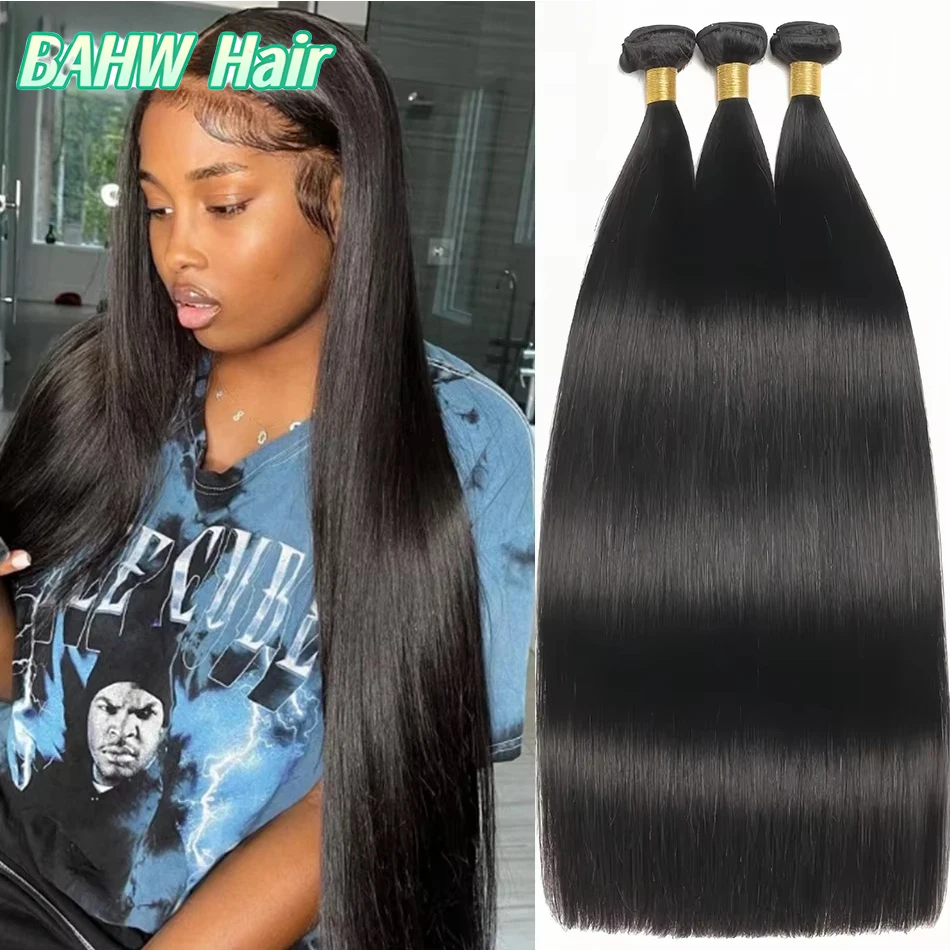 12A Indian Straight Hair Bundle 10-30 Inch 1/2/3Pcs Natural Black 100% Remy Human Hair Extensions For Black Women