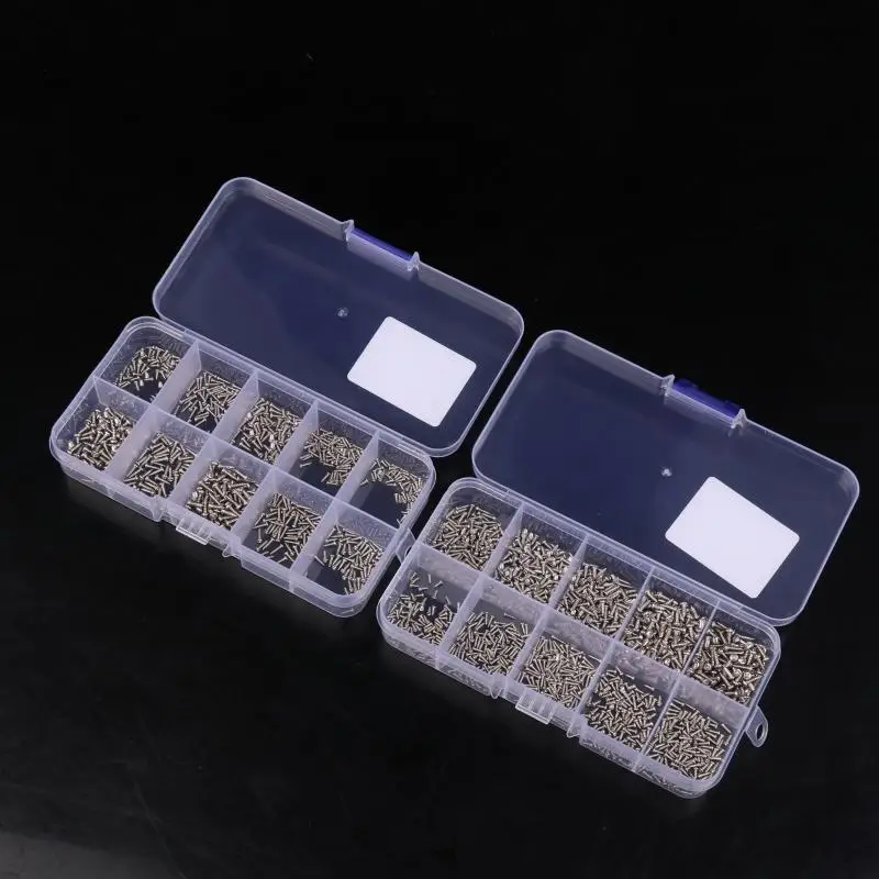 600/1200PCS Mini Crosshead Metal Screws Classification Kit Miniature Self-tapping Screws DIY Accessories