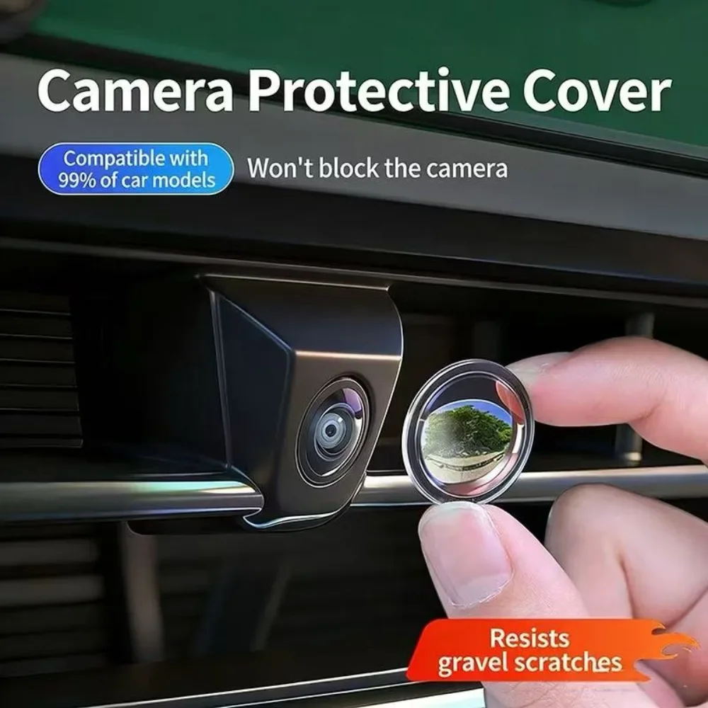 For Universal 2PCS Rear View Backup Camera Lens Cover 360 Degree Anti Scratch Waterproof Dustproof