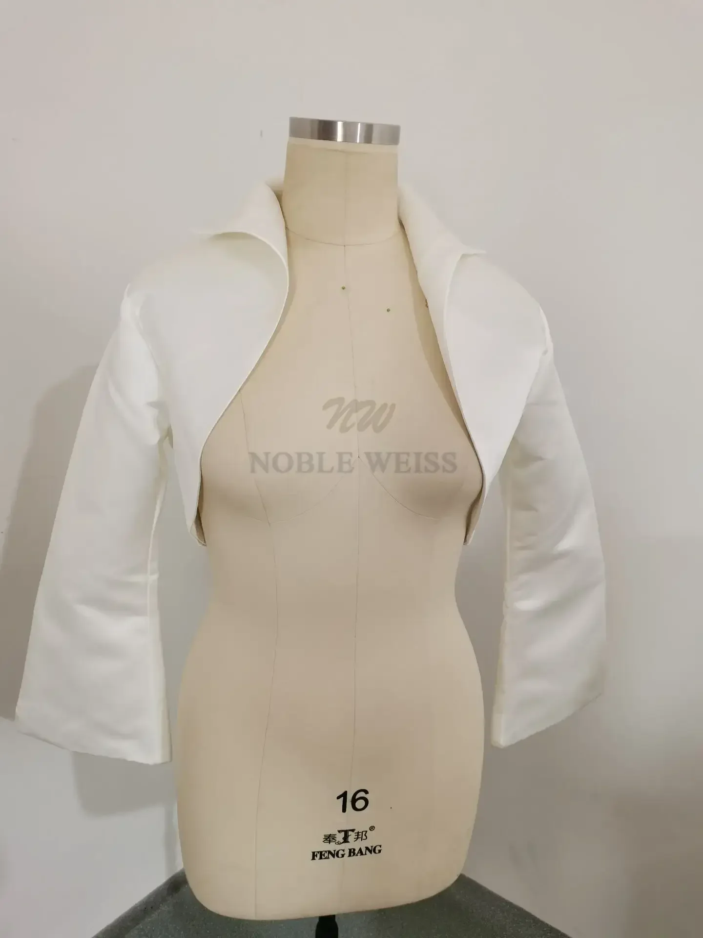 3/4 Long Sleeve wedding jacket satin bolero jackets for Bridal Party Coat Bridal Jacket Customized