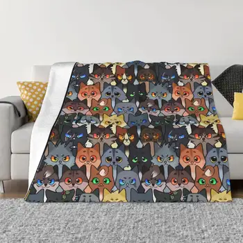 戰士貓咪毛毯 天鵝絨 秋冬可愛多功能保暖毯 沙發戶外毛絨薄被 10 最佳銷售 戰士貓 - №4