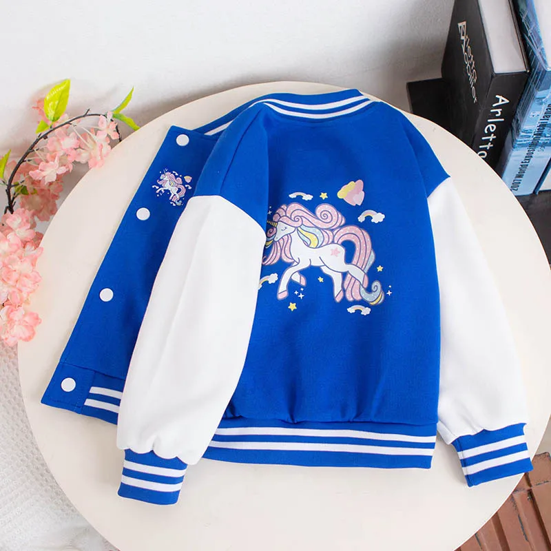 2023 Spring Autumn Teen Kids Baseball Uniform Coats New Fashion  Jacket For Girls Sweatshirt Children Outerwear 4-12 Year