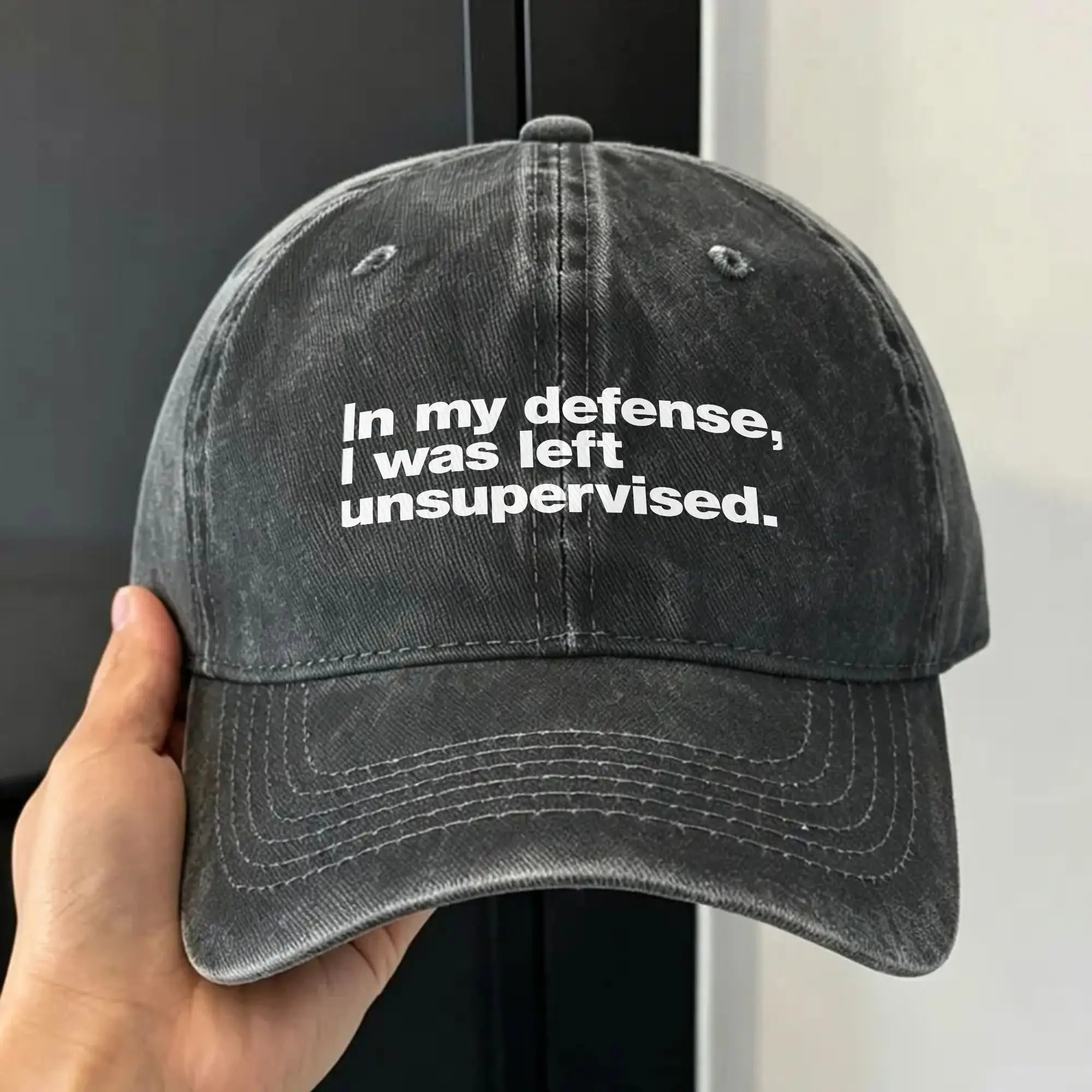 In My Defense, I Was Left Unsupervised Casual Baseball Cap For Unisex-Teens Summer  Outdoor Sport Hip Hop Hats Baseball Caps