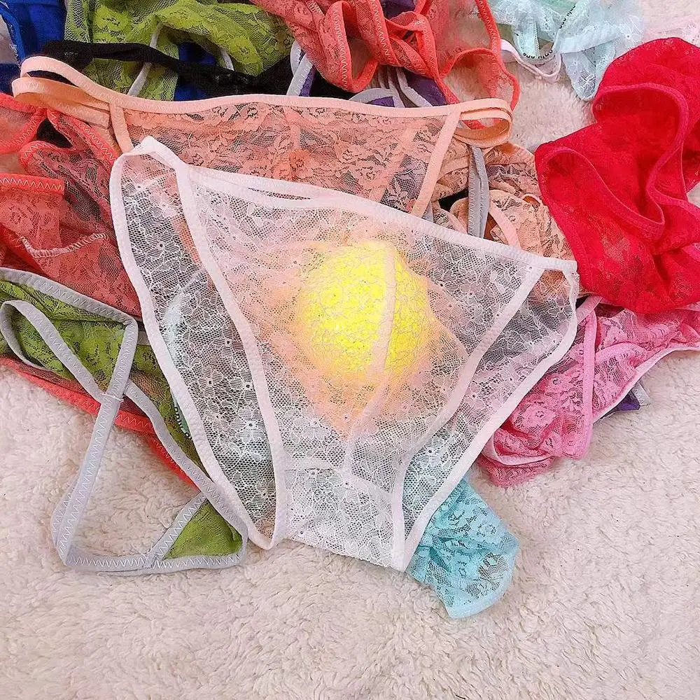 Alta qualidade nova marca underpant roupa interior estiramento tentação biquinis transparentes bolsa shorts sissy respirável