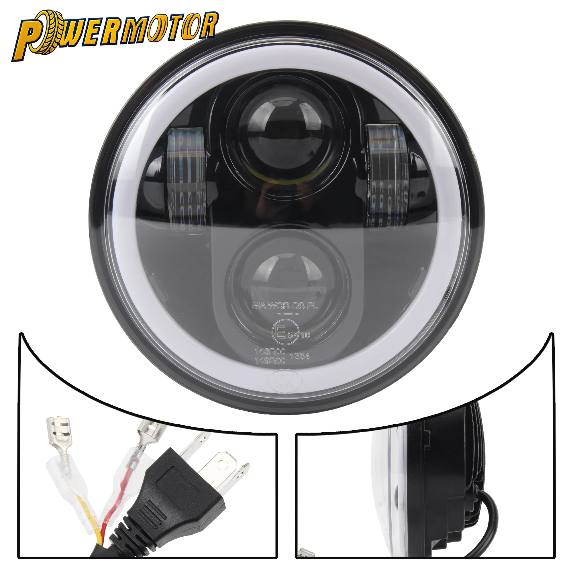 

5.75 Inch Motorcycle LED Headlight DRL Angel Eyes Light Halo 5 3/4" Moto Headlamp For Harley Dyna Sportster Softail Iron 883