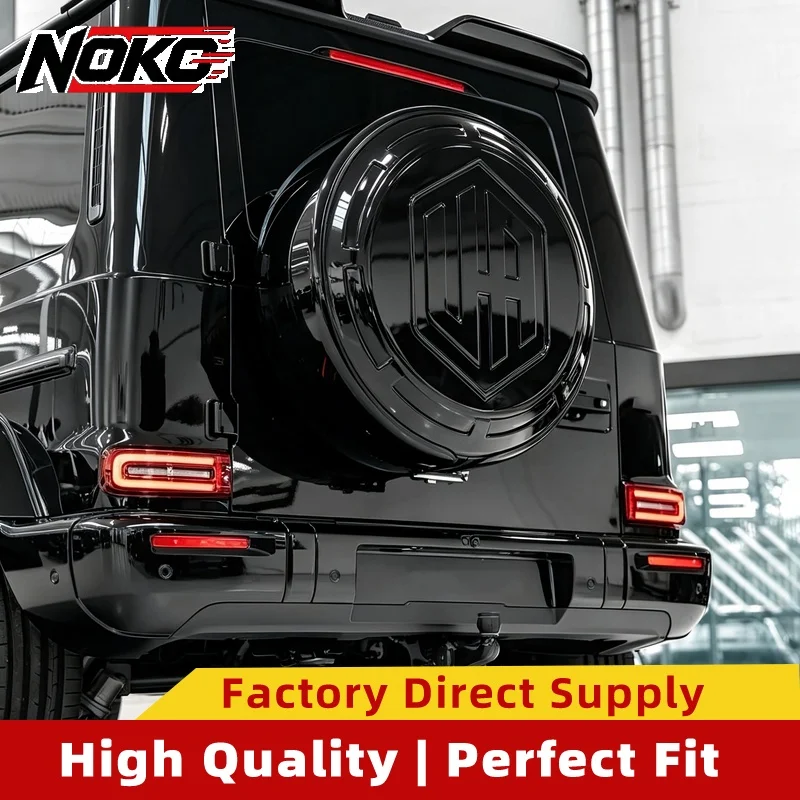 Gloss Black Painted Urban Style Spare Tire Cover for Mercedes Benz G-Class W464 W465 High Quality 1:1 Replacement Wheel Cover