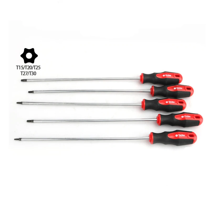 1pc 400mm Extra Long Torx Screwdriver with Hole S2 Steel T15 T20 T25 T27 T30 Magnetic Screw Drive Home Repair Hand Tools