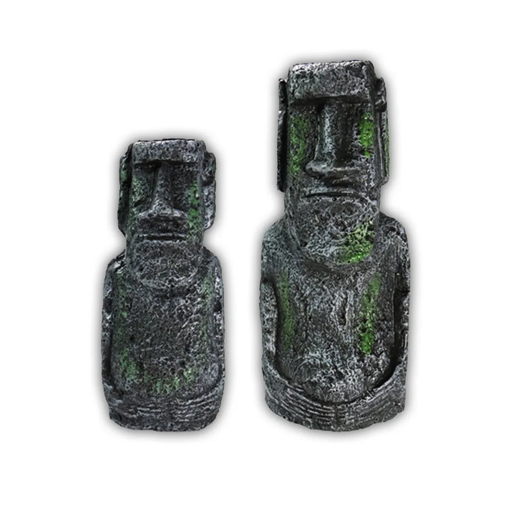 Creative World Famous Scenery Building Chile Easter Island Moai Statue Living Room Fishbowl Decoration Craft Medium 17CM