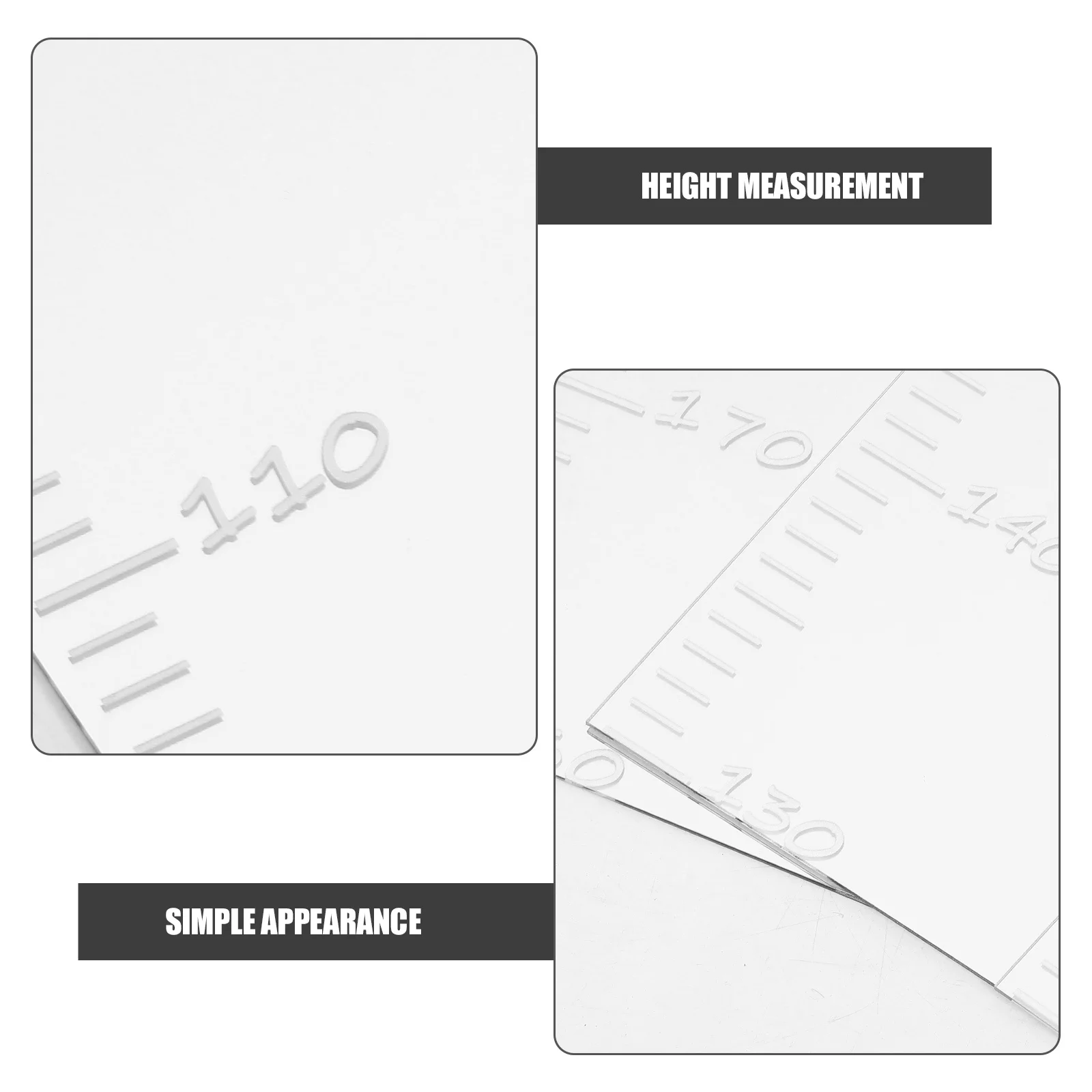 

Self-Adhesive Growth Chart Sticker Kids Height Measurement Acrylic Mirror Design Growth Wall Decal for Kids Room Decor