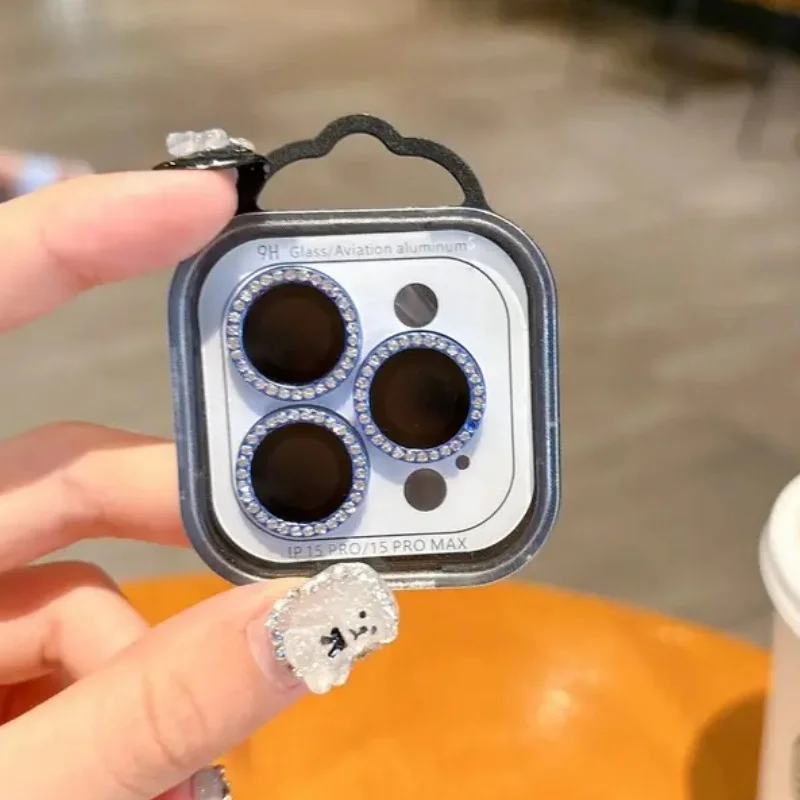 واقي كاميرا معدني لامع ماسي لهاتف آيفون 17 16 برو ماكس 17 عدسة خلفية زجاجية واقية لهاتف آيفون 15 برو ماكس 13 ميني