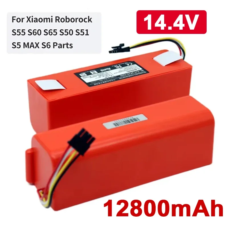 

NEW 14.4V 12800mAh Replacement Battery for Xiaomi Roborock, Robotic Vacuum Cleaner, S55, S60, S65, S50, S51, S5 MAX, S6 Parts