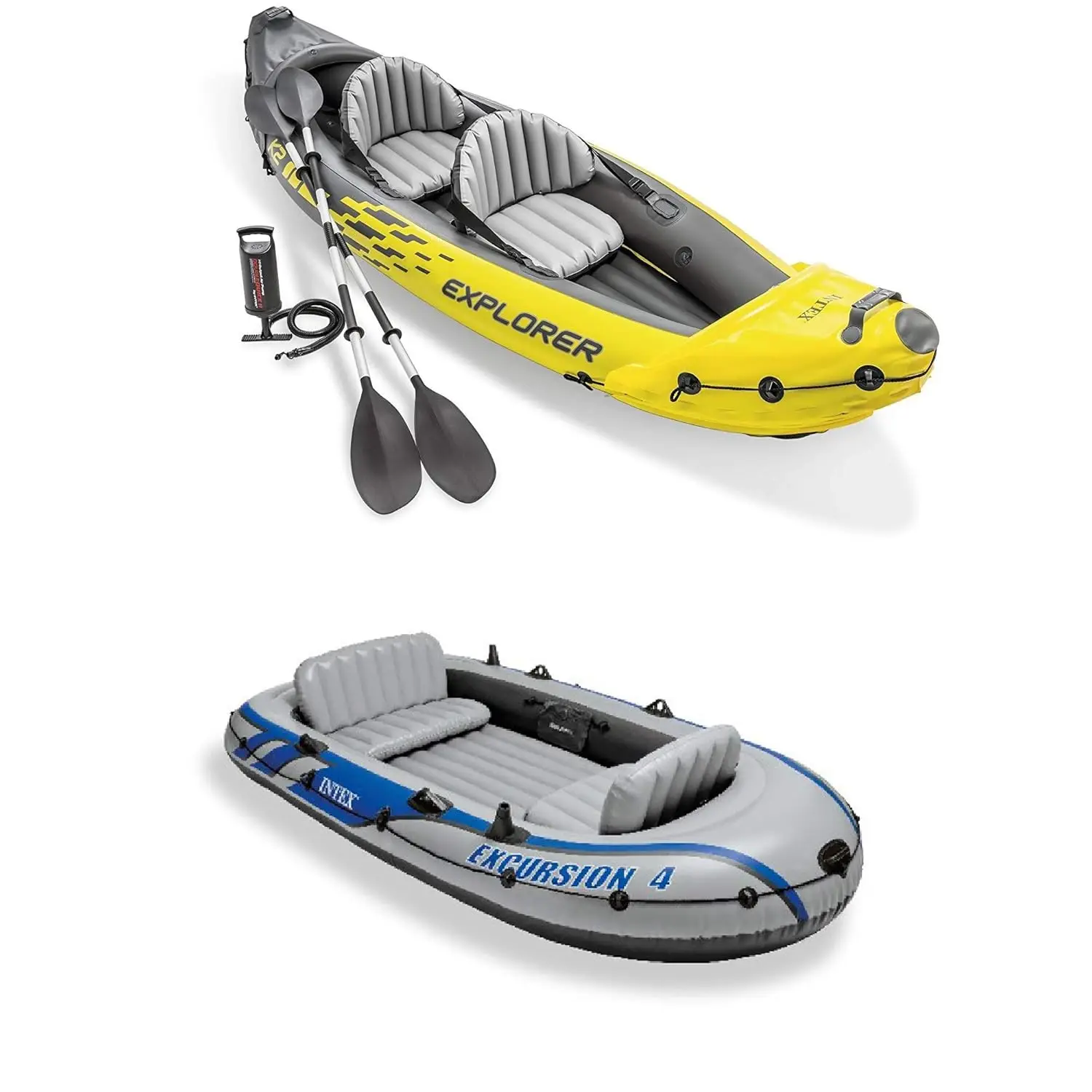 

2-Person Inflatable Kayak w/ Oars & Air Pump & 4 Person Boat w/ Oars &Pump, Custom