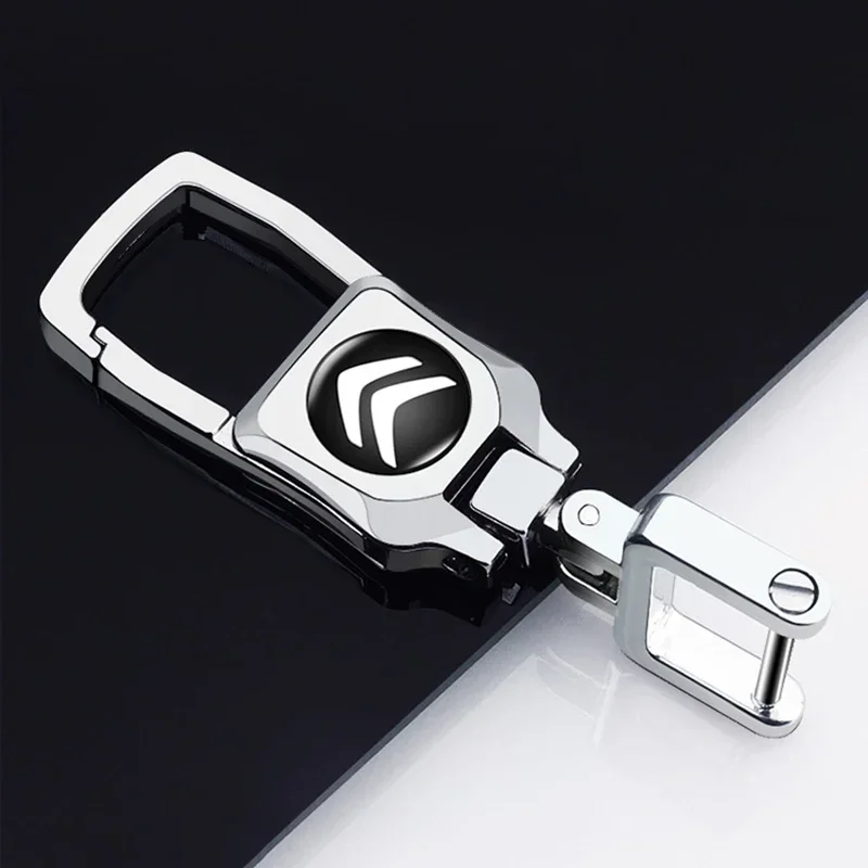 Leather Car Keyring for Citroen Picasso Berlingo Jumper DS6 C1 C2 C4 C3 C4L Elysee Xsara Saxo Chain Buckle Pendant Accessories