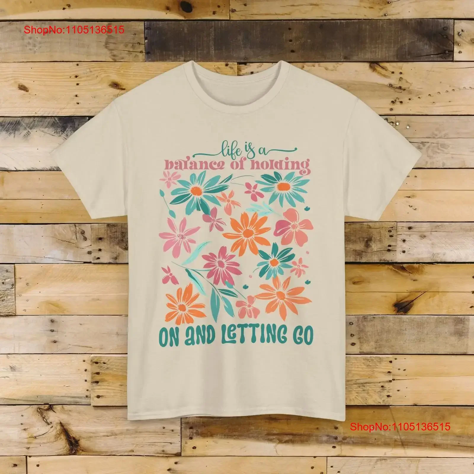 

Женская хлопковая футболка Life Balance в стиле бохо с цветочным принтом, вдохновляющая винтажная стираная уличная одежда, удобная, мягкая, универсальная, слегка