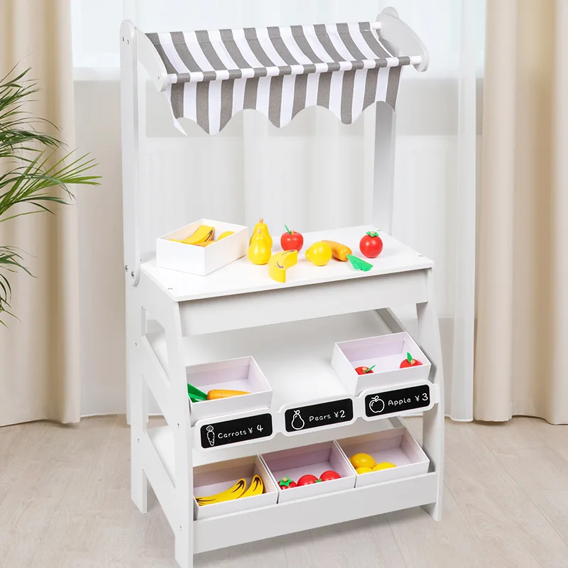 High Quality Wooden Grocery Toy Set for Kids Pretend Play Kitchen & Food Toys