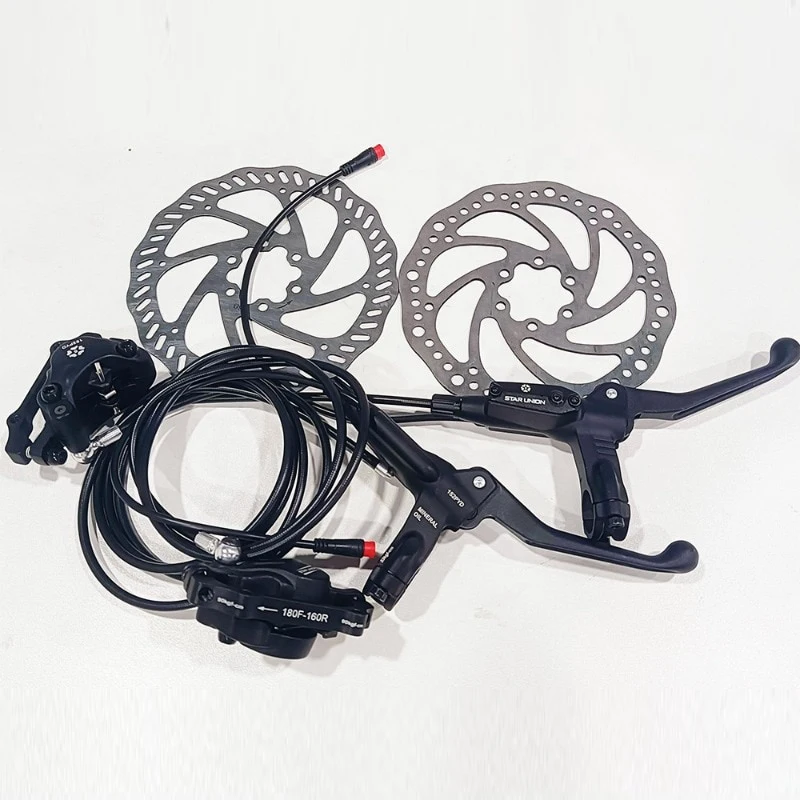 

Ebike Bike Motorcycle Hydraulic Disc Brake Levels 160MM 180MM Disc Brake Hydraulic Bicycle Brake Set