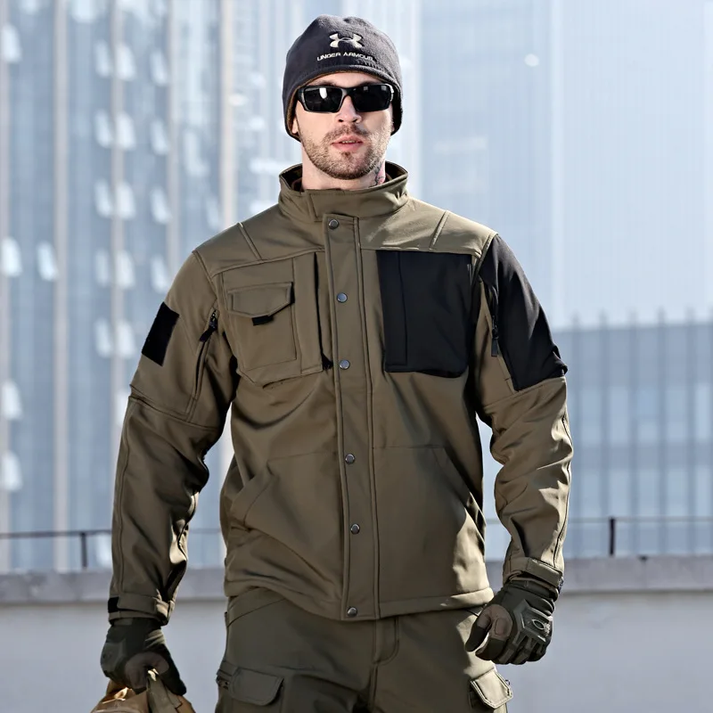 

Rhino 2.0 Soft Shell Tactical Jacket Men's Sharkskin Soft Shell Jack et Waterproof Fleece Jacket Outdoor Jacket