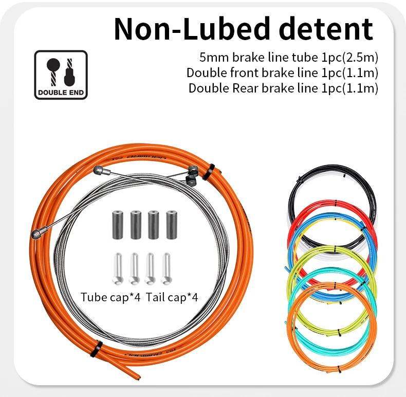 JAGWIRE Komplettes Universelles Rennrad MTB Schalt-/Bremskabel 4/5mm Schaltwerk Bremskabel Set Zubehör Weihnachts-Fahrradteile – Detail 6