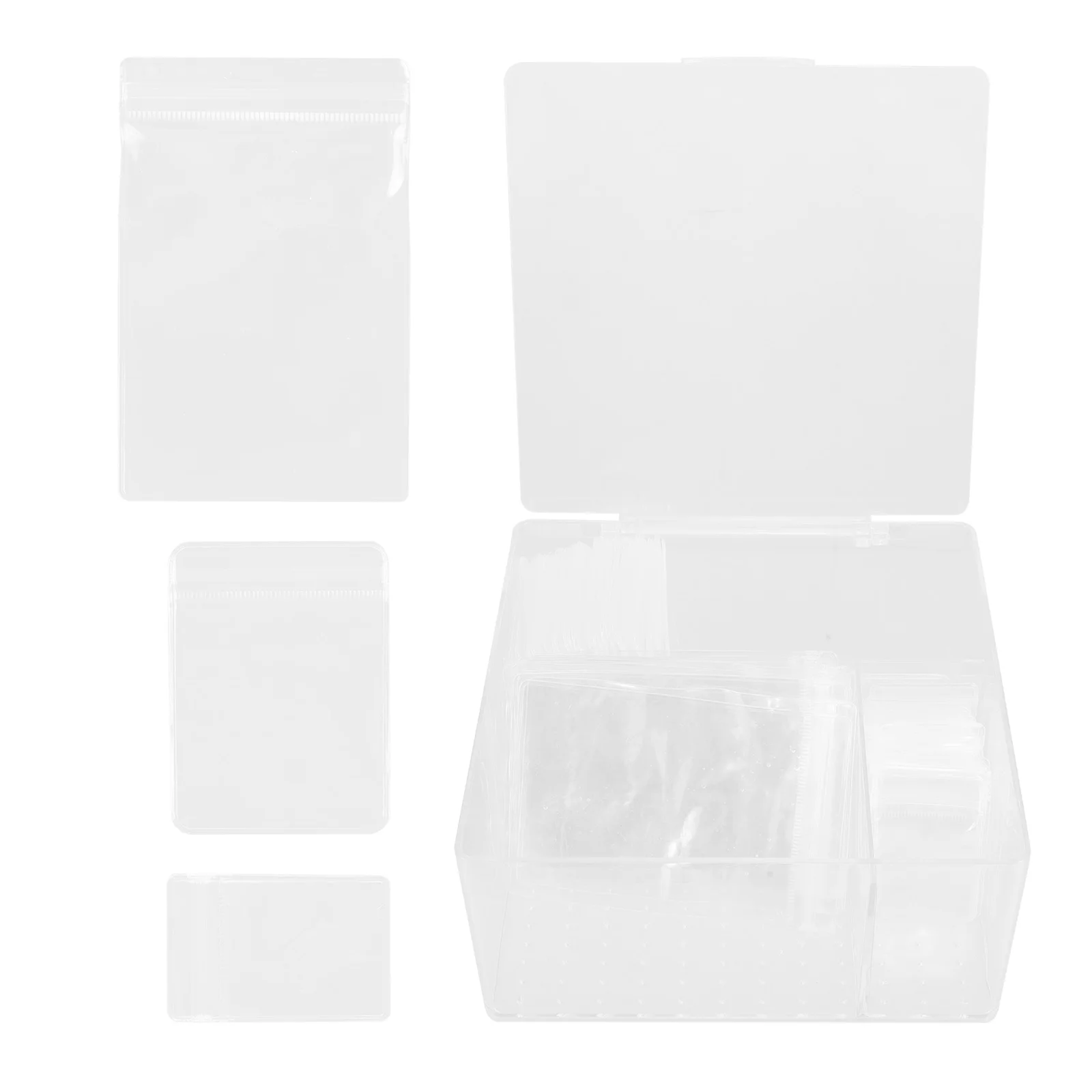 

Jewelry Storage Box Earring Holder ganizer Acrylic Triple Containers Lids Travel Dust Bag Transparent Necklace