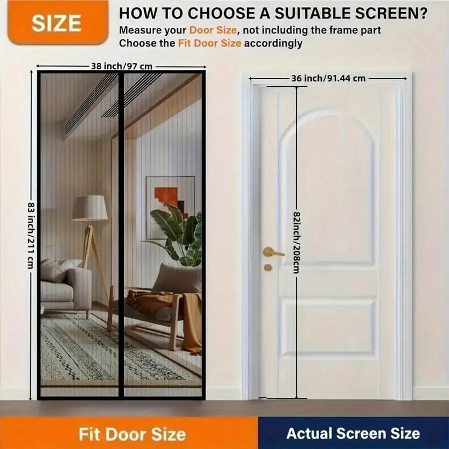 1Set Magnetic Mosquito Net Window Screen,High Breathability,No Drilling Required,Adhesive Easy Installation,Insect-proof Design